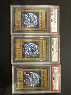 Yugioh JPN Blue Eyes White Dragon 25th Anniversary Ultimate SEQ PSA 10 GEM MT X3 - Image 1