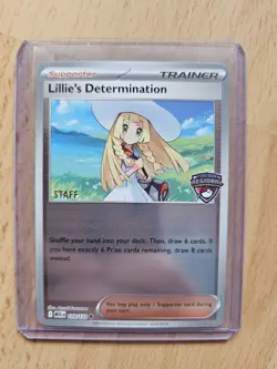 Lillie's Determination STAFF Exclusive Regional Promo Card - ME01, 119/132; EN - Image 1