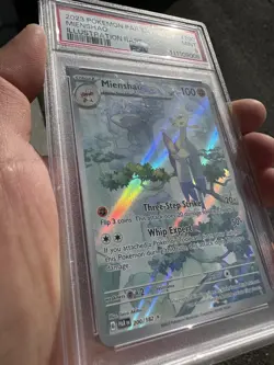 PSA 9 Mienshao Paradox Rift Illustration Rare 200/189 Pokemon Holo 2023 - Image 4