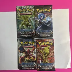 Pokemon XY Steam Siege Booster Pack Art Set - NEW & FACTORY SEALED 4 Packs - Image 1