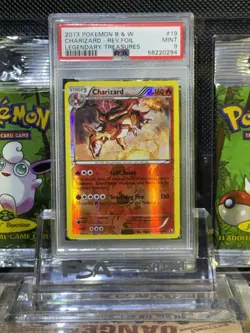 2013 POKEMON B & W LEGENDARY TREASURES CHARIZARD REV. FOIL 19/113 PSA 9 - Image 1