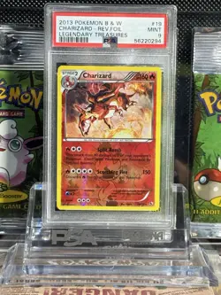 2013 POKEMON B & W LEGENDARY TREASURES CHARIZARD REV. FOIL 19/113 PSA 9 - Image 3