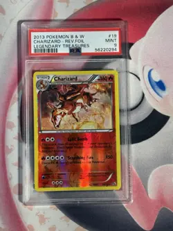2013 POKEMON B & W LEGENDARY TREASURES CHARIZARD REV. FOIL 19/113 PSA 9 - Image 4