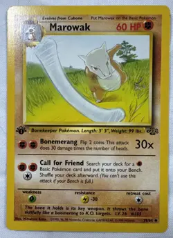 Pokemon TCG Marowak 39/64 Uncommon Jungle 1st Edition Near Mint NM - Image 1