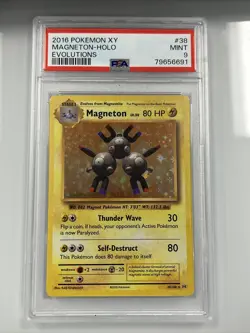 2016 Pokemon XY Magneton Holo Evolutions 38/108 PSA 9 Mint - Image 1