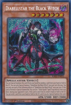 [SECRET RARE] YuGiOh - Diabellstar the Black Witch - NM/M RA03-EN032 1st Ed - Image 1