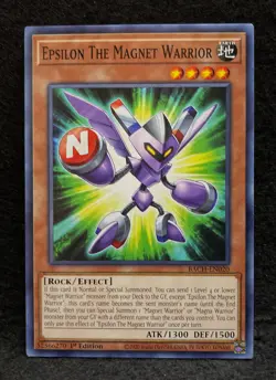 Yu-Gi-Oh! TCG, Epsilon The Magnet Warrior, Battle Of Chaos BACH-EN020 1st Ed. - Image 1