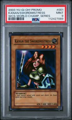 PSA 9 Yu-Gi-Oh! TCG Kanan the Swordmistress WCS-001 2003 Promo - Image 1