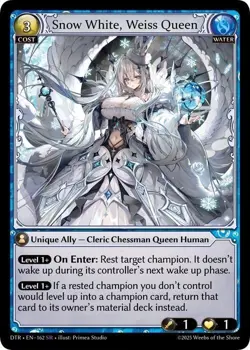 Grand Archive Snow White, Weiss Queen Super Rare Foil NM (DTR1E) - Image 1