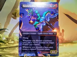 Green Goblin Nemesis border-less magic the gathering spider-man trading card - Image 1