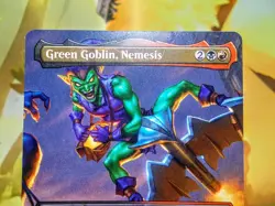 Green Goblin Nemesis border-less magic the gathering spider-man trading card - Image 2
