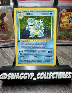 ◓Blastoise Base Set 2/102 - Pokemon TCG WOTC German 1st Edition Holo Rare*DMG◓ - Image 1