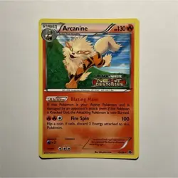Pokemon Arcanine 12/99 Black & White Promo Prerelease Holo Legendary Card - Image 1