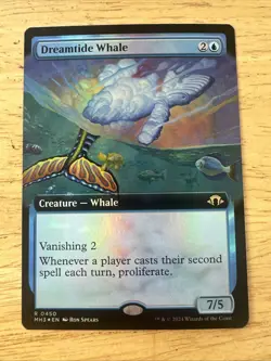 MTG Dreamtide Whale MH3 0450 R NM Extended Art FOIL - Image 1