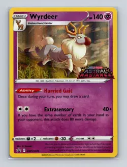 Wyrdeer SWSH206 Pokemon Astral Radiance Stamped Black Star Promo Holo Card NM+ - Image 1