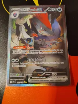 Pokemon N's Zoroark EX 185/159 Sv09 Journey Together Illustration Rare Holo 280. - Image 1