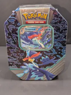 Pokemon TCG Paldea Partners Tin Quaquaval Ex 4 Booster Packs New/Sealed - Image 1