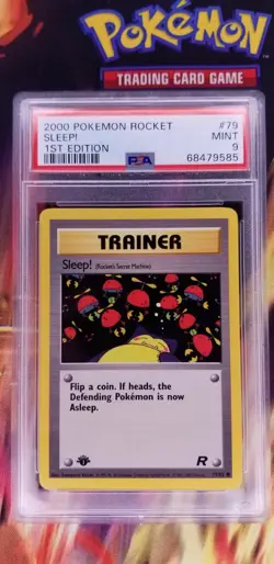 2000 Pokemon 1st Edition Team Rocket Sleep! #79/82 PSA MINT 9 - Image 1