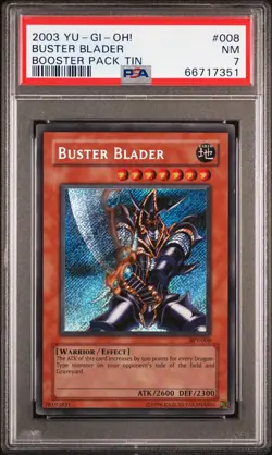 2003 Yu-Gi-Oh! Buster Blader BPT-008 PSA 7- Foil Bleed - Image 1