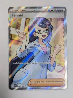 Fennel 162/086 Black Bolt Full Art Ultra Rare Holo Pokemon Card NM - Image 1