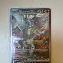 Ungraded Reshiram EX Pokemon Card WHI Set Holo 166/086 English Basic Fire - Image 1