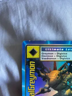Digimon MetalGreymon DW-01 Rare Holo Card PlayStation Promo Bandai 1999 - Image 2