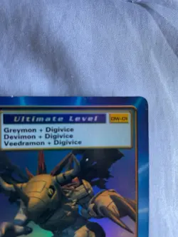 Digimon MetalGreymon DW-01 Rare Holo Card PlayStation Promo Bandai 1999 - Image 3