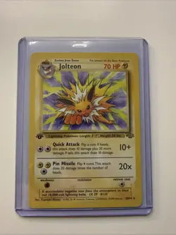 Jolteon 20/64 Jungle 1st Edition Pokemon Card - Image 1
