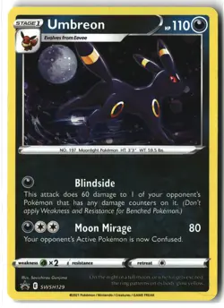 Umbreon ⭐ SWSH129 Holo Promo SWSH Black Star 2019 Pokemon NM - Image 1