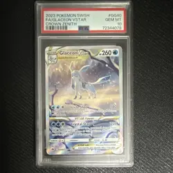 Pokemon Glaceon VSTAR GG40 Crown Zenith Galarian Gallery Full Art Holo PSA 10 - Image 1