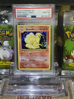 2016 POKEMON XY EVOLUTIONS NINETALES HOLO 15/108 PSA 10 GEM MT - Image 1