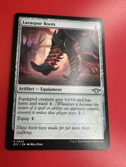 Lavaspur Boots - Outlaws of Thunder Junction - Brand New MTG NM - Image 1