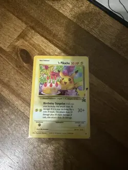Pokemon Pikachu Holo Birthday 25th Anniversary Celebrations Card 24 - Image 1