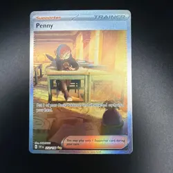 Pokemon TCG Scarlet & Violet Penny Holo Card 252/198 Special Illustration Rare - Image 1