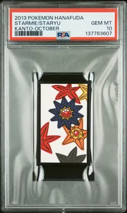 2013 POKEMON HANAFUDA KANTO OCTOBER STARMIE/STARYU PSA 10 - Image 1
