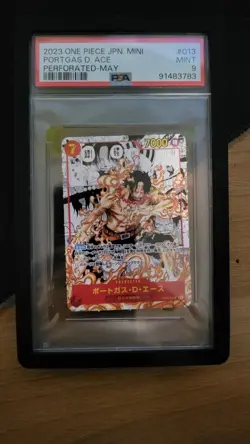 carta one piece mini Saikyo Jump Portgas.D.Ace (OP02-013) psa 9 gradata - Image 2