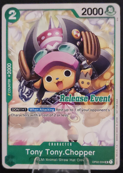 Tony Tony.Chopper OP02-034 UC (Release Event Stamp) - One Piece CCG (NM) - Image 1