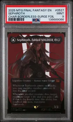 Magic The Gathering Final Fantasy Sephiroth Borderless Surge Foil 527 PSA 9 MTG - Image 1