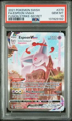 PSA 10 ESPEON VMAX 270/264 FULL ART SECRET FUSION STRIKE POKEMON 😍 - Image 1