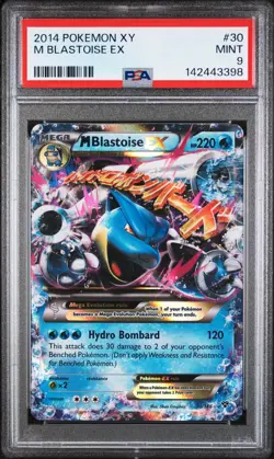 2014 POKEMON XY #30 M BLASTOISE EX PSA 9 - Image 1