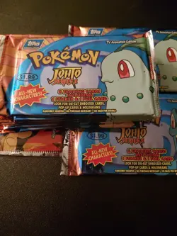 Pokemon Topps Johto Series 3 Booster Pack Factory Sealed Animation Edition 1 FR - Image 2