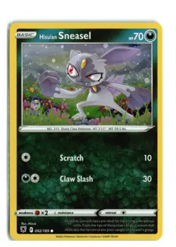 Hisuian Sneasel 092/189 Cosmos Holo Astral Radiance Pokemon TCG NM-LP - Image 1