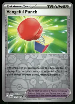 2023 Scarlet & Violet Series - Obsidian Flames Vengeful Punch Uncommon #197 - Image 1