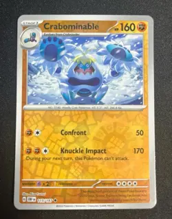 Crabominable #115 Reverse Holo Obsidian Flames Pokemon TCG - Image 1