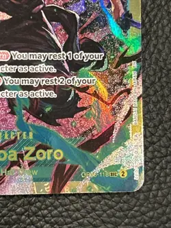 One Piece Roronoa Zoro OP06-118 SEC Wings of Captain English - Image 3