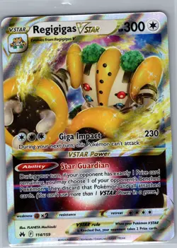 Regigigas VSTAR 114/159 Crown Zenith - Pokemon Card - NM - Image 1