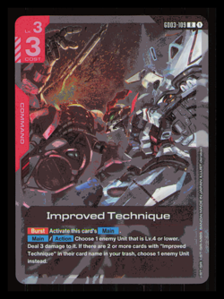 Improved Technique Gundam Card Game . Steel Requiem Rare . GD03-109 FOIL NM - Image 1