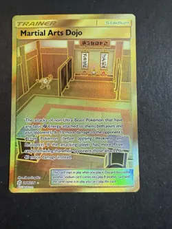 Martial Arts Dojo Secret Rare Pokemon Card 268/236 NM Cosmic Eclipse - Image 1