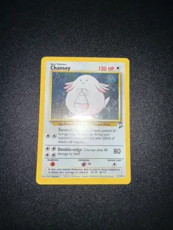 Pokemon TCG Chansey 3/130 Base Set 2 Holo Rare LP - Image 1