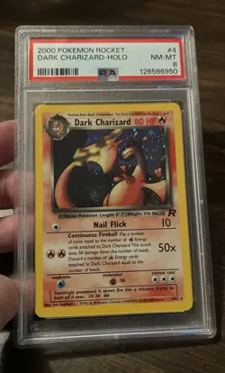 Pokemon Dark Charizard Holo PSA 8 2000 Rocket NM-MT - Image 2